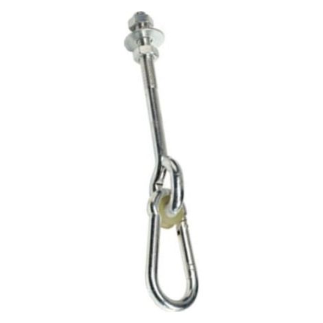 Gancio zincato 90mm con moschettone per altalena