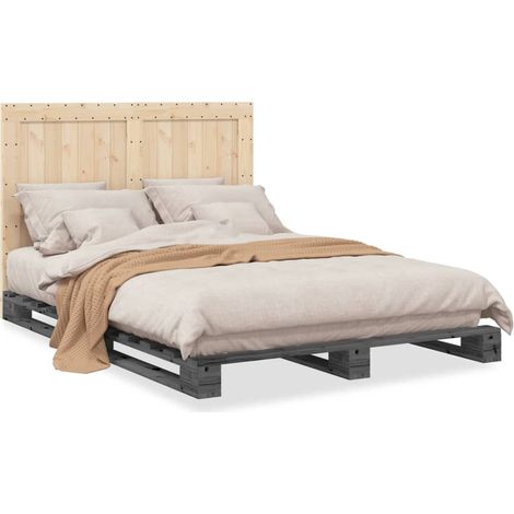 Maison Exclusive - Estructura de cama con cabecero madera pino gr (1/5)