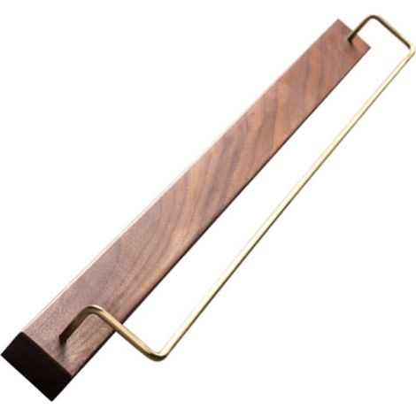 Porte-serviettes mural en bois pour salle de bain et cuisine, étagère (1/5)