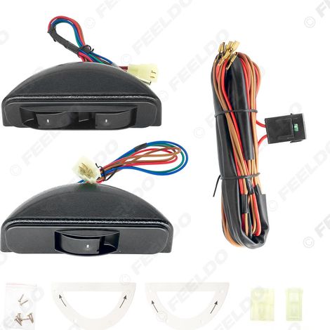 Universal car power window switch, window regulator switch, 3-prong crescent-shaped switch, very popular (1/5)