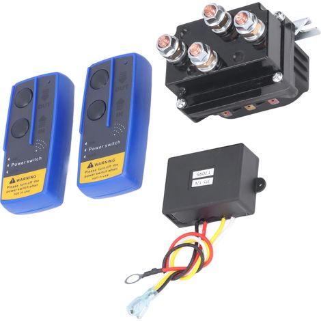 Treuil 12V 500A Relais Contacteur avec Télécommande pour Treuil 8000-12000lb Camion Jeep ATV SUV (1/5)