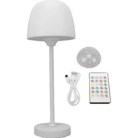 Lampe de Projection étanche pour Salle de Bain, 16 couleurs, 3 températures, télécommande, rechargeable, effet d’eau, pour salle de bains et spa (1/5)