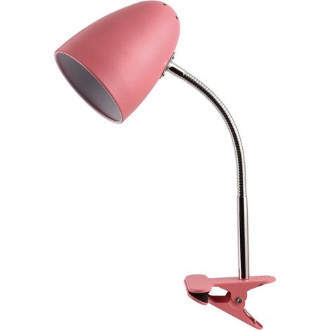 Flexo de escritorio con pinza Gaeta E27 Rosa (1/5)
