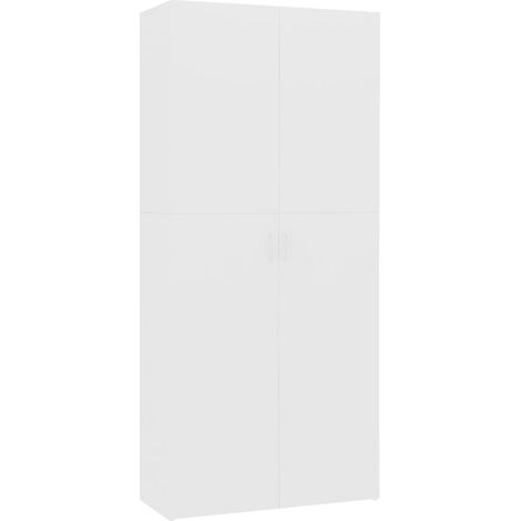 Maison Exclusive - Scarpiera Bianca 80x35,5x180 cm in Legno Multistrato (1/5)