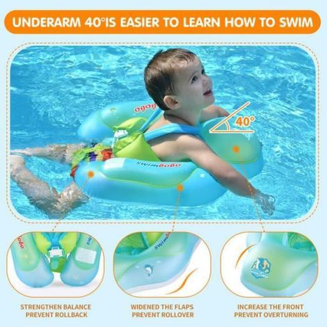 XL 19 cm – Aufblasbarer Babyschwimmring, Schwimmspielzeug, Zubehör für Liegepools, Spielzeug (1/5)