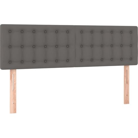 Bettkopfteil/Bettkopf/Kopfteile Grau 144x5x78/88 cm Kunstleder (1/5)