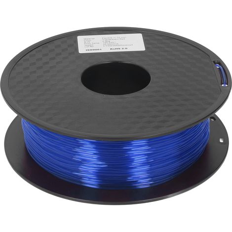 Filament TPU 1,75 mm 1 kg sans obstruction flexible pour consommables d'imprimante 3D FDM Bleu clair (1/5)