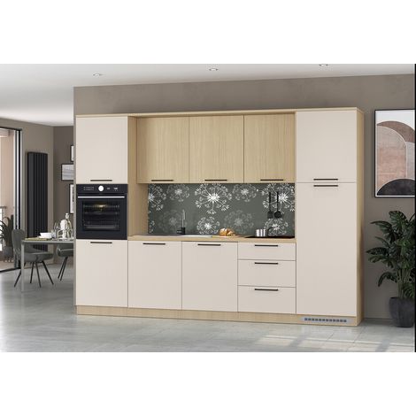 Cuisine complète moderne 300 cm cachemire/chêne Louna (1/5)