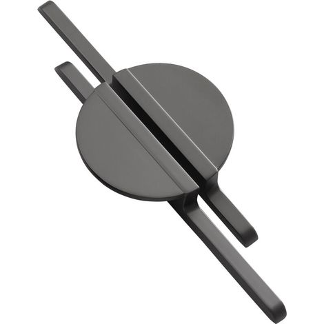 Lot de 2 poignées de tiroir noires en demi-lune (190 × 39 × 22 mm) pour placard de cuisine, commode, trou à trou, demi-cercle
