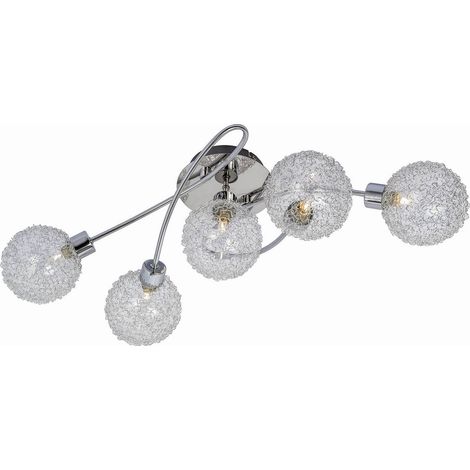 Lindby Lámpara de techo 'Ticino' en Plateado Metal