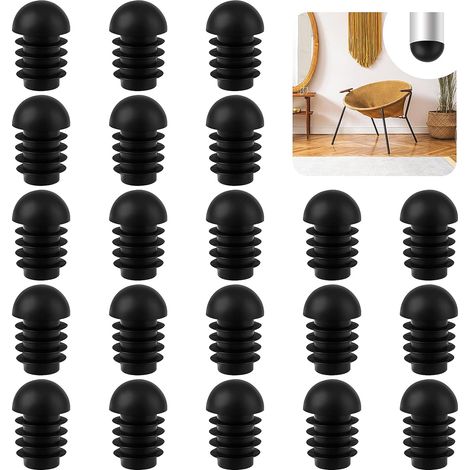 Embout Pied de Chaise 50 Pcs Embouts Ronds Bouchon de Tuyau de Chaise Protection Pied de Chaise Embout Entrant Rond pour Pied de Chaise pour protéger Les Meubles (19mm) (1/5)