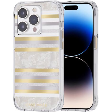 Case-Mate Pearl Stripes MagSafe - Custodia per iPhone 14 Pro decorata con madreperla (Pearl Stripes) (1/5)