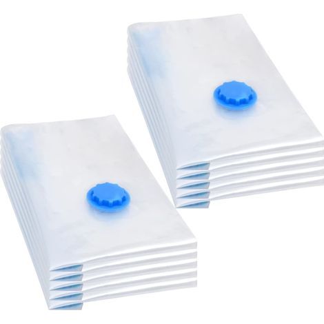 Sacs de rangement sous vide 60x40 cm – Lot de 10 – Plastique anti-moisissure et imperméable – Compression facile pour vêtements et literie (1/5)