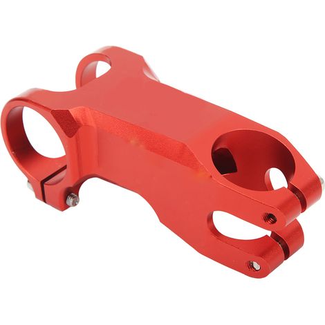 Potence de vélo en alliage d'aluminium rouge pour VTT, angle négatif de 17 degrés, rehausseur de potence de 90 mm (1/5)