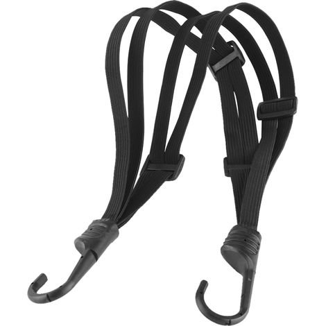 Lot de 2 sangles élastiques rétractables pour casque moto, crochets de fixation bagagerie (1/5)