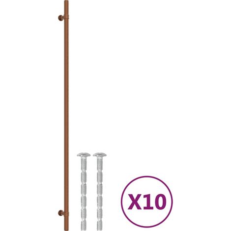 Poignées d'armoire 10 pcs Poignée de meuble bronze 480 mm acier inoxydable CFW15080 (1/5)