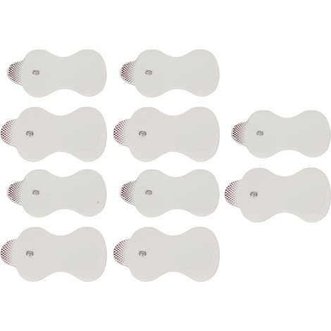 Lot de 10 électrodes autocollantes de rechange en forme de gourde pour électrothérapie (1/5)