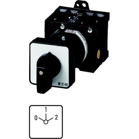 Inverseur cont.: 6 32A 0-1-2 60° à accrochage encastré fixation arrière 000031014 EATON T3-3-8451/Z