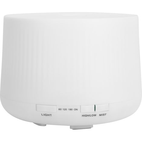 Mini humidificateur 500 ml avec diffuseur d'arômes silencieux à lumière d'ambiance LED 7 couleurs et prise 100-240 V. (1/5)