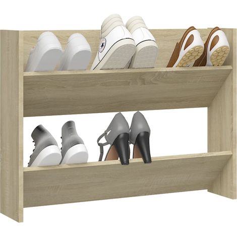 Armoire à chaussures murale Chêne Sonoma 80x18x60 (1/5)