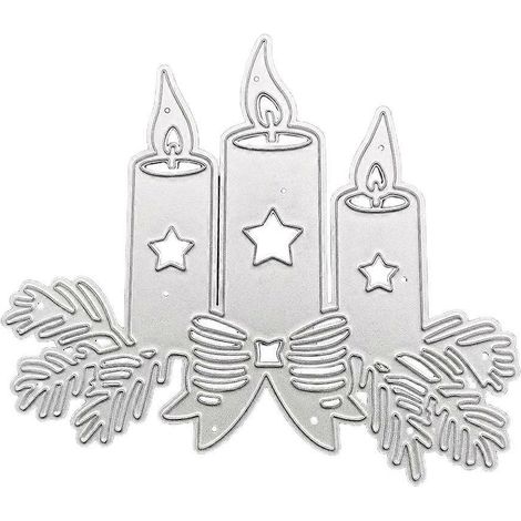 Kerzen-Metall-Stanzformen-Schablone DIY Scrapbooking Album Papierkartenvorlage