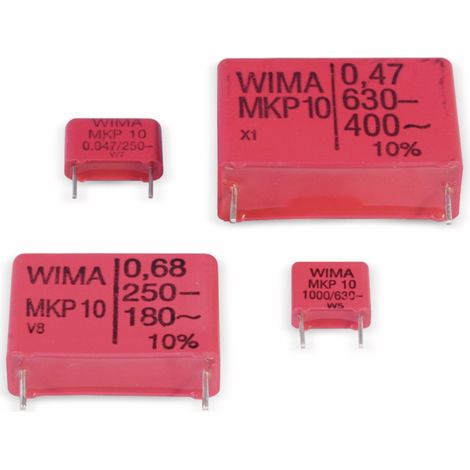 WIMA Folienkondensator, 10nF, 630V-, 400V, radial, RM 7,5
