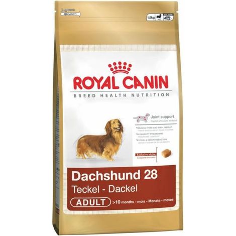 Nourriture que Royal Canin Dachshund adulte Race Dogs Teckel Adulte et mature (љ partir de 10 mois) - 1,5kg (1/2)