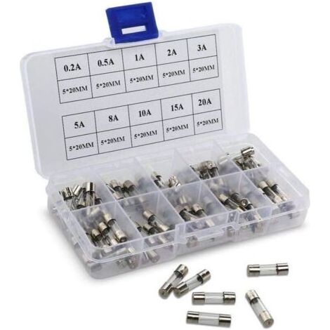 Kit de Fusibles pour voiture,Lot de 120 fusibles pour voiture/camping-car/camion/moto (5 A, 10 A, 15 A, 20 A, 25 A, 30 A) - 20 pièces dans une seule spécification-NANOTEH (1/4)