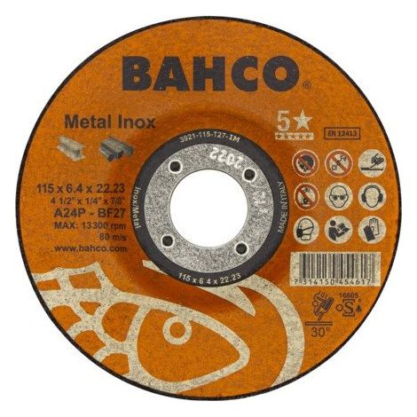 DISCO DESBASTE 125X6.4 A24P IN ME - BAHCO