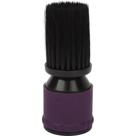 Brosse à poils ABS douce pour la peau, pinceau à poussière portable violet et noir pour salon et maison