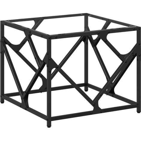 Couchtisch mit Glasplatte Transparent 50x50x41 cm Stahl vidaXL (1/5)