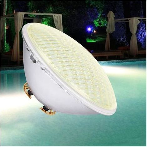 Éclairage de Piscine LED, Lumière sous-marine Blanc chaud 54W Éclairage Étang Étanche IP68, Projecteur de Piscine Éxtérieure AC/DC 12V Sous l'eau Pour Jardin Aquarium