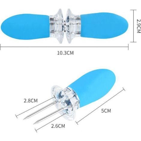 Porte-Maïs En Acier Inoxydable – Épingles À Maïs Multi-Usages Pour Barbecue, Fourchette De Cuisine Extérieure Et Accessoires De Grill (1/5)
