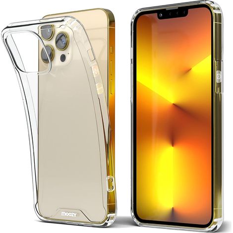 CUSTODIA PER APPLE IPHONE 13 PRO CON RETRO IN SILICONE TRASPARENTE (1/5)