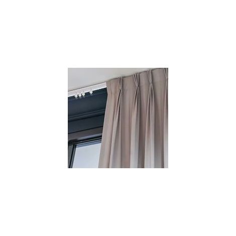 Rail de rideau flexible 5 mètres – Matériau nano PVC et acier doux – Supporte rideaux épais – Installation simple avec accessoires inclus (1/4)