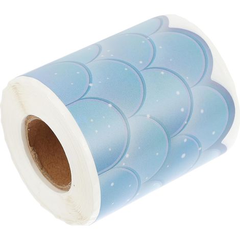 1 rouleau de papier auto adhésif à bordure en papier bleu