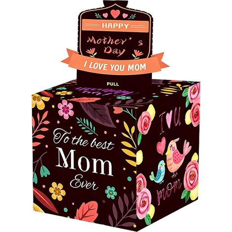 Coffre à Argent pour la Fête des Mères Distributeur d'argent ludique à Coffre à billets personnalisable Pour Maman, Grand-mère, Femme, Fille, Anniversaire (1/5)