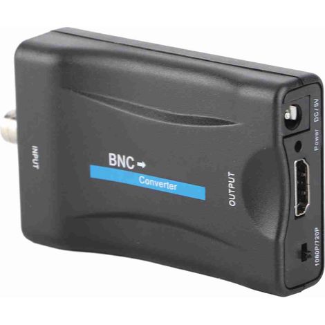 Adaptateur vidéo, 1080p / 720p Basse consommation d'énergie BNC à HDMI Convertisseur, traitement DCDI durable pour les joueurs haute définition DVD Machine DVD USB 5V DC (1/4)