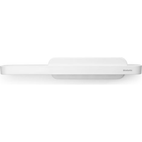 Tablette de Douche avec Raclette - Rangement Facile - Système d'Evacuation d'Eau Hygiénique - Supporte Jusqu'à 2 kg - Résistant à la Corrosion - White - 42,1 x 9 cm (1/5)