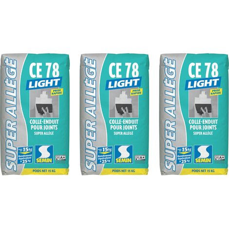 Enduit pour Joint Allégé - Semin - CE 78 Pate Light - Poudre - Sac de 15 kg (lot de 3) (1/5)