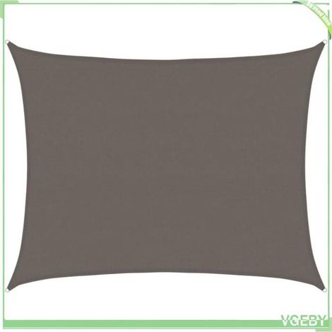 Voile d'ombrage - FAFEICY - 311085 - 6 x 8 m - 160 g/m² - Anthracite (90% UV) (1/5)