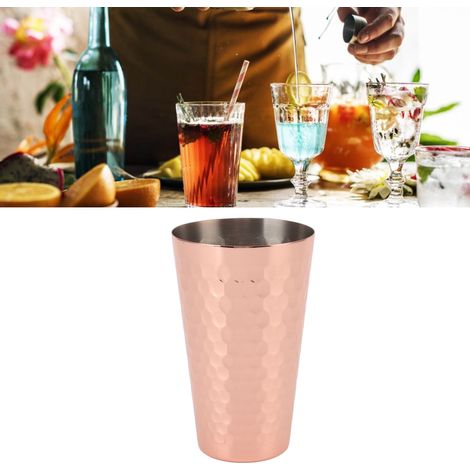 Verre à cocktail martelé en acier inoxydable 304, verre à shaker, verre à Moscow Mule (plaqué cuivre) (1/5)