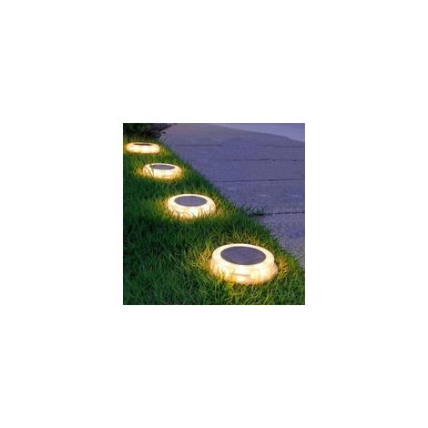 LED Lumière Solaire Extérieur, Home Lampe Solaire Jardin L’éclairage de sol Encastré Réverbère Lumières, IP68 Étanche Lumière Decorative Pour Piscine, Pelouse, Terrace, Escalier, Route(2 Pack)