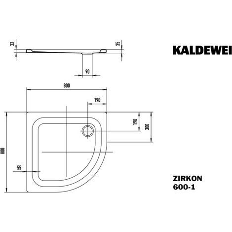 KALDEWEI 456500011001 DW ZIRKON Mod.600-1, 800 x 800