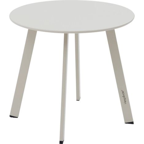Runder Gartenbeistelltisch Saona Lehm 50 x 45cm aus Stahl - Hespéride