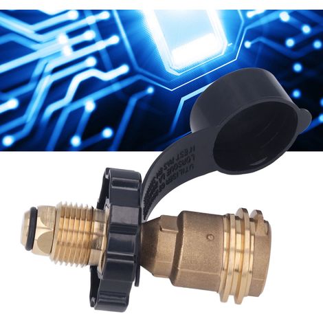Adaptateur de Remplissage Propane avec Poignée Noire - Conversion POL vers QCC1 Type 1 pour Réservoir de Gaz