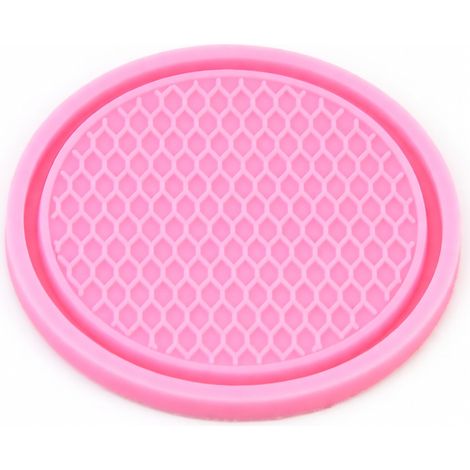 Tappetino portabibite per auto, rosa senza strass, pezzo singolo (1/5)