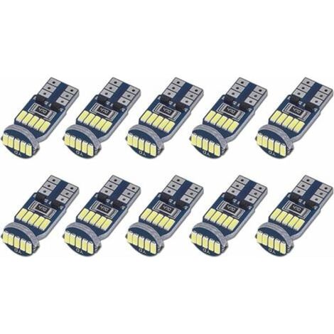 Felfri T10 W5W LED-lampor 15st SMD 4014 Bil LED-lampor 194 168 2825 Vita 6000K för interiörbelysning, bagagerumsljus, registreringsskyltar, positio... (1/5)