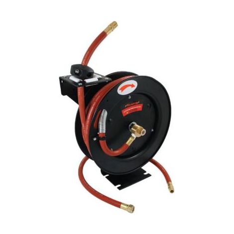 Retractable Air Hose Reel 50ft 3/8"" BSP Spring Rewind Wall Mountable AT077