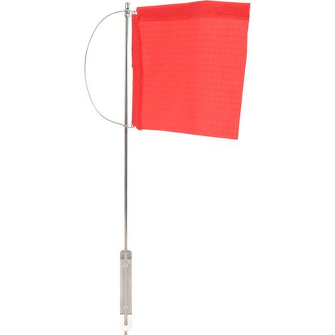 Indicatore del vento, bandiera di prua monotipo, bandiera rossa in acciaio inox per barca a vela o yacht, 140 x 120 mm / 5,51 x 4,72 pollici (1/5)